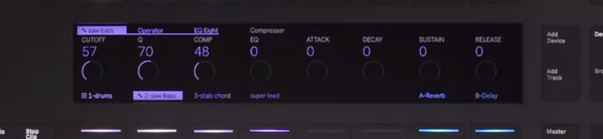 ableton push 2 screens