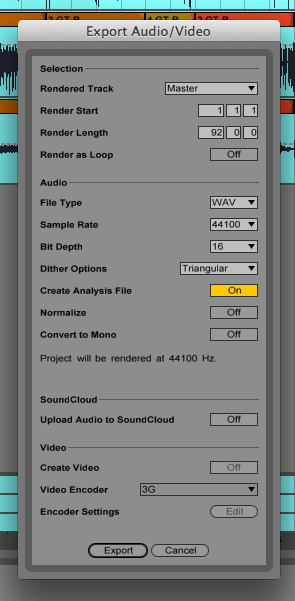 How to Bounce a Mixdown in Ableton Live 