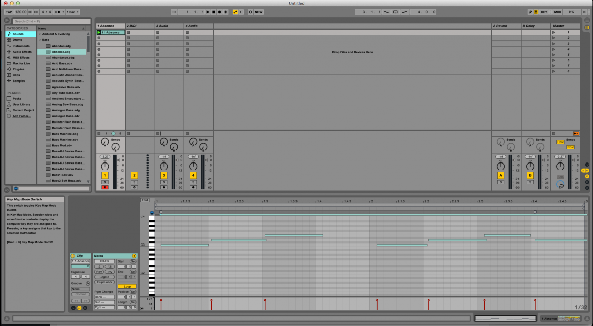ableton create new midi clip