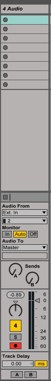 Show/Hide track views in Ableton Live Session View