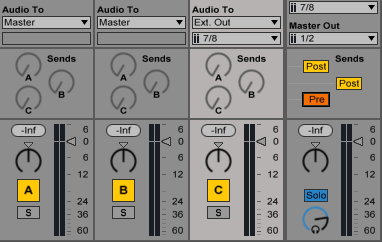How to create headphone mixes in Ableton Live using analog outputs of an interface