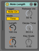 How to use the NOTE LENGTH MIDI effect in Ableton Live 