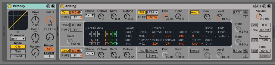 How to use the VELOCITY MIDI effect in Ableton Live 