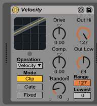 How to use the VELOCITY MIDI effect in Ableton Live 