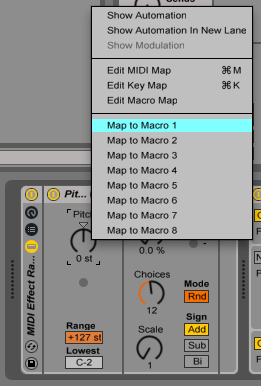 How to use the Ableton MIDI Effect Rack