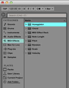 How to use Ableton Live ARPEGGIATOR MIDI Effect