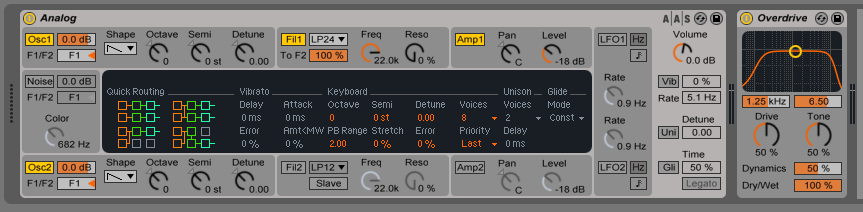 How to use the Ableton Live OVERDRIVE audio effect