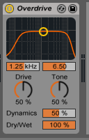 How to use the Ableton Live OVERDRIVE audio effect