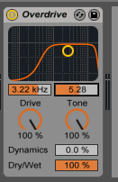 How to use the Ableton Live OVERDRIVE audio effect