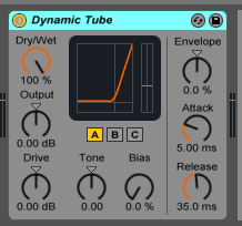 How to use the Ableton Live DYNAMIC TUBE audio effect