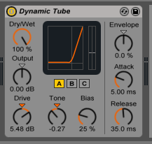 How to use the Ableton Live DYNAMIC TUBE audio effect