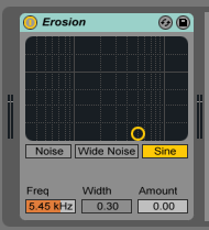 How to use the Ableton Live EROSION audio effect