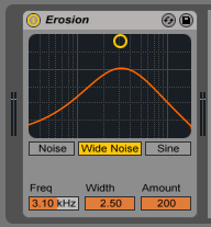 How to use the Ableton Live EROSION audio effect