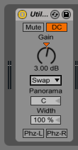How to use the Ableton Live UTILITY audio effect