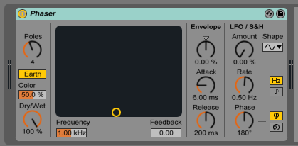 How to use the Ableton Live PHASER audio effect