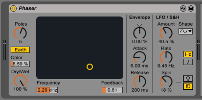 How to use the Ableton Live PHASER audio effect