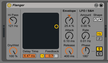 How to use the Ableton Live FLANGER audio effect