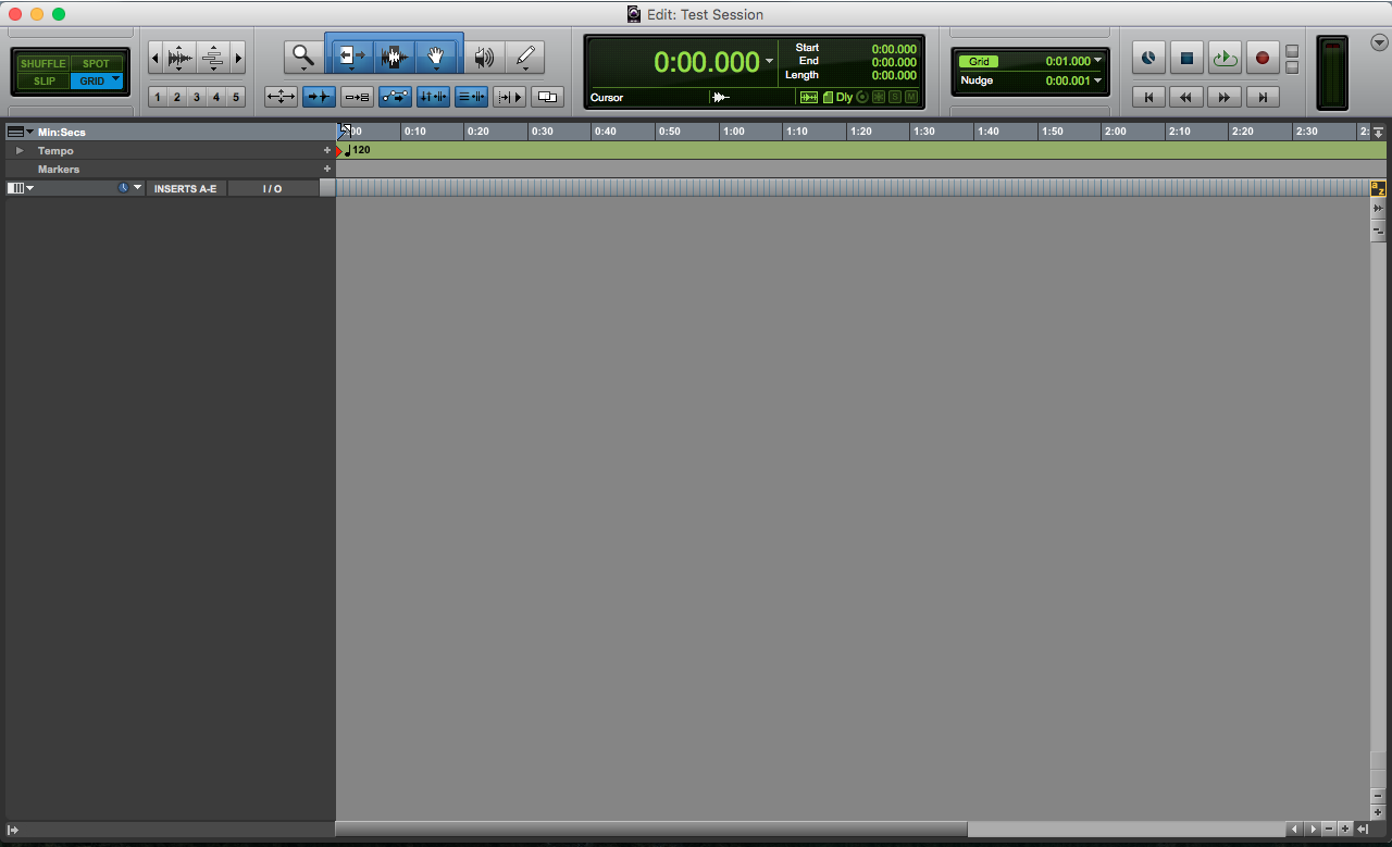 How to create a new Pro Tools session