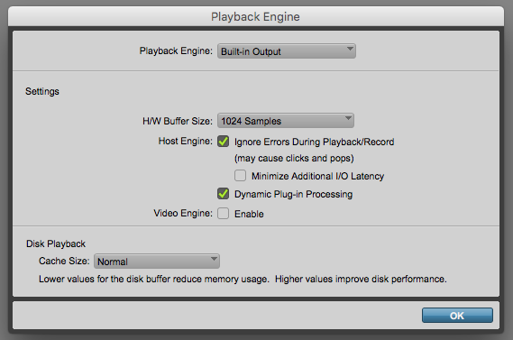 set protools 12 audio device