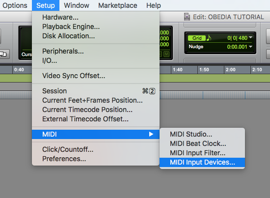 How to setup a MIDI controller in Pro Tools