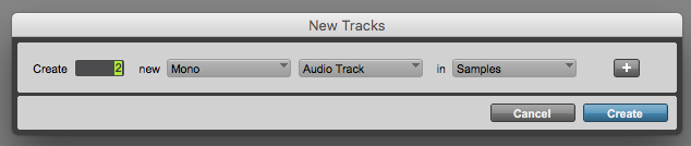 How to create an Audio Track in Pro Tools
