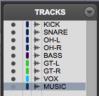 How to hide or show a track in Pro Tools