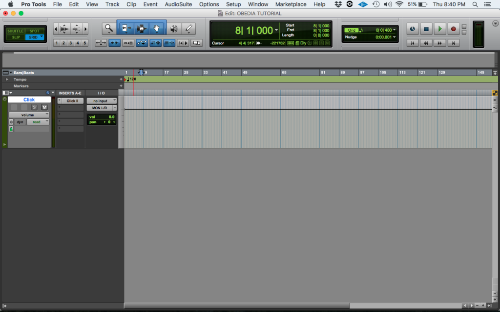 How to create a Click Track in Pro Tools