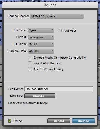 How to Bounce a Mix in Pro Tools