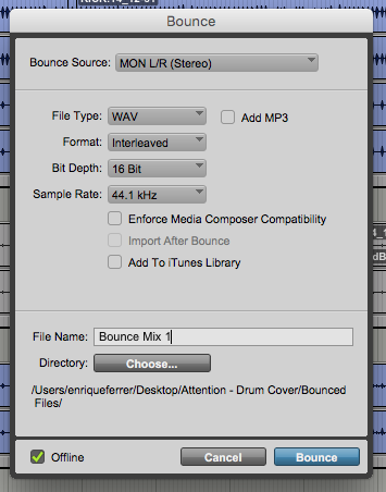 How to Bounce a Mix in Pro Tools