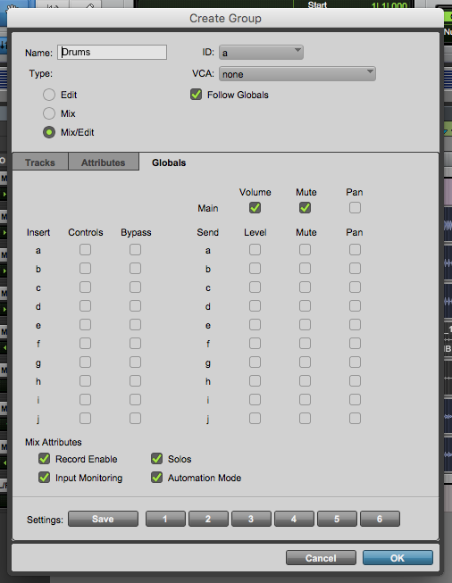 How to use Track Groups in Pro Tools