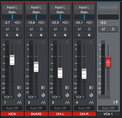 How to create a VCA fader in Studio One 4