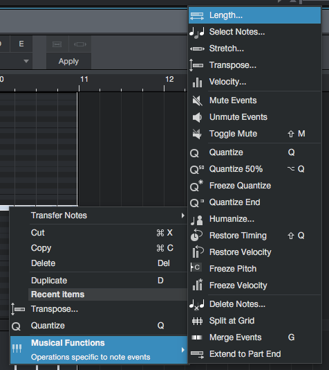 How to transpose MIDI in Studio One 4