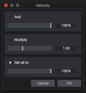 How Change The MIDI Velocity Of A Group Of Notes In Studio One 4 ...