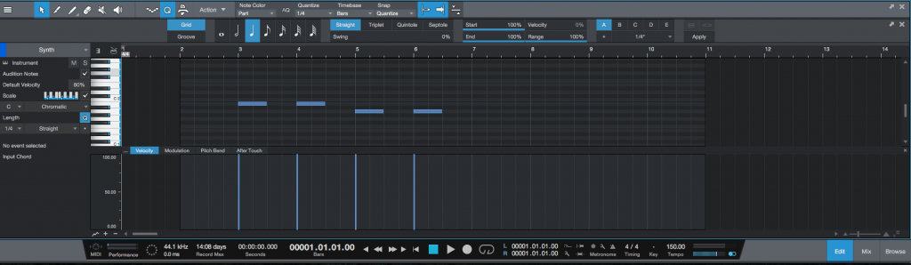How to change the length of MIDI notes in Studio One 4