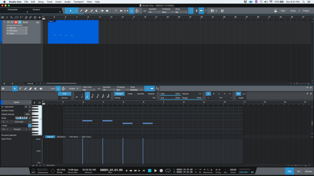 How to merge MIDI events in Studio One 4