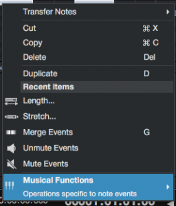 How to merge MIDI events in Studio One 4